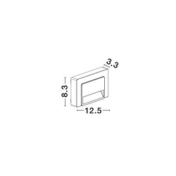 NOVA LUCE Applique e LUTON Gris Foncé LED 1,2 W H8,3