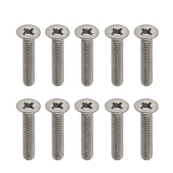 10 pcs m3 tête plate grade 1 titane vis à métaux phillips lecteur m3 x 15mm