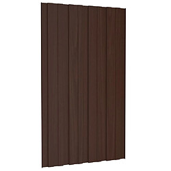 Avis vidaXL Panneaux de toiture 12 pcs Acier galvanisé Marron 80x45 cm