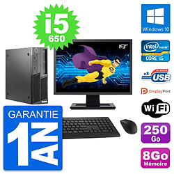 PC Lenovo M90 SFF Ecran 19" Intel i5-650 RAM 8Go Disque 250Go Windows 10 Wifi · Occasion 