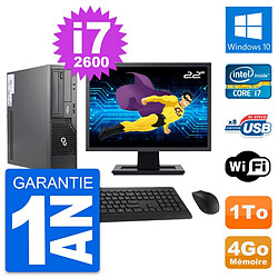 PC Fujitsu E500 DT Ecran 22" Intel i7-2600 RAM 4Go Disque 1To Windows 10 Wifi · Occasion 