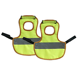 2x Animal De Compagnie Gilet Réfléchissant Poulet Volaille Poule Selle Pour Volaille Poulet Jaune