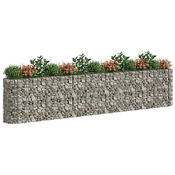 Avis Maison Chic Jardinière,Lit surélevé - Bac à fleurs - pot de fleur à gabion Fer galvanisé 470x50x100 cm -GKD97566