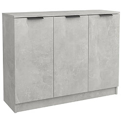 Maison Chic Buffet,Meuble de Rangement,commode pour salon,Cuisine Gris béton 90,5x30x70 cm Bois d'ingénierie -MN72451