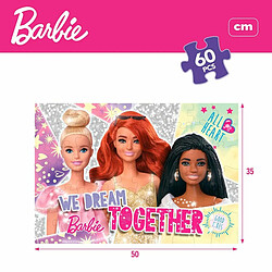 Puzzle Barbie Glitter 2 en 1 60 Pièces 50 x 1,5 x 35 cm pas cher