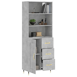 Avis Maison Chic Buffet,Meuble de Rangement,commode pour salon,Cuisine Gris béton 69,5x34x180 cm Bois d'ingénierie -MN68334