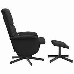 Maison Chic Fauteuil Relax pour salon, Fauteuil de massage inclinable avec repose-pied noir tissu -GKD96155 pas cher