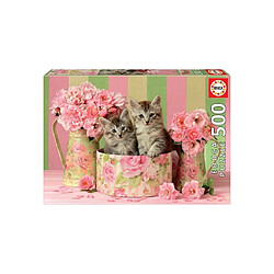 Educa Borras EDUCA PUZZLE 500 CHATONS AVEC DES ROSES