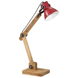 vidaXL Lampe de bureau 25 W rouge délavé 23x18x96 cm E27