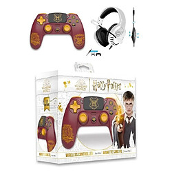 Manette PS4 Bluetooth Harry Potter Gryffondor Rouge lumineuse 3.5 JACK + Casque Spirit of Gamer PRO-H3 PS4-PS5 PLAYSTATION 