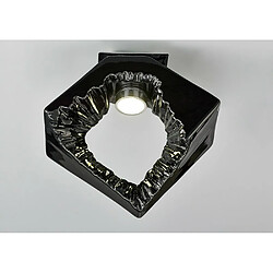 Luminaire Center Plafonnier Salvio carré Sculpture 1 x 3W LED Chrome/noir