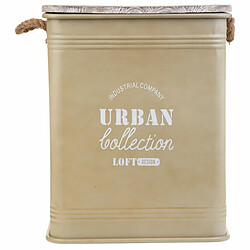 Panier à linge Alexandra House Living Urban Beige Chanvre Métal Bois d'épicéa