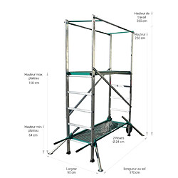 Escalux Echafaudage spécial jardin 3.5 m