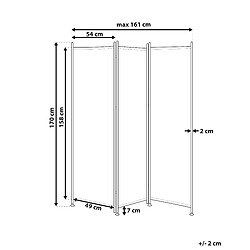 Avis Beliani Paravent 3 volets 160 x 170 cm noir NARNI