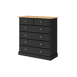 Avis Zandiara Commode 4+2 tiroirs STANFORD noir et miel