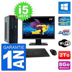 PC Fujitsu E520 DT Ecran 19" Intel i5-4570 RAM 8Go Disque 2To Windows 10 Wifi - Occasion