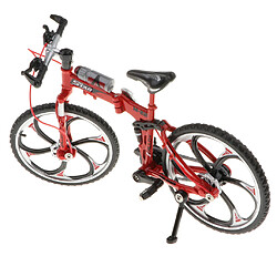 Échelle 1:10 Alliage Diecast Modèle De Vélo Artisanat Vélo Jouet Rouge Pliable