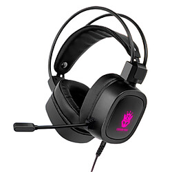 General Casque de jeu, prise audio 0,1 pouce, coussinets en mousse à mémoire de forme, léger, lumière LED, basses surround, compatible avec PC, PlayStation, Xbox, Nintendo Switch.(noir) 