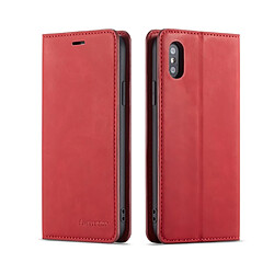 Etui en PU rouge pour Apple iPhone XS Max 6.5 inch 