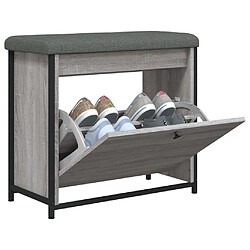 Acheter Maison Chic Banc à chaussures | Meuble de rangement à chaussures Meuble d'Entrée tiroir rabattable sonoma gris 62x32x56 cm -MN99573