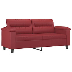 Acheter Maison Chic Canapé 2 places avec oreillers,Sofa de Salon,Canapé droit bordeaux 140 cm similicuir -GKD453595