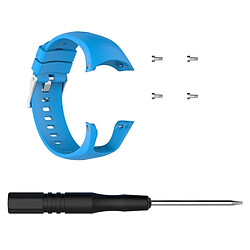 Wewoo Bracelet pour montre connectée Dragonne de remplacement en silicone SUUNTO Trainer Wrist HR bleu ciel