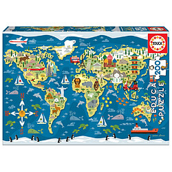 Educa Borras Educa puzzles 200 pieces mappemonde 