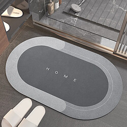 LUUCOZK Tapis de bain antidérapants, absorbants, à séchage rapide, décoration de salle de bain, gris clair-40x60cm 