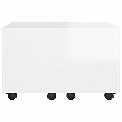 Acheter vidaXL Table basse Blanc brillant 60x60x38 cm Aggloméré