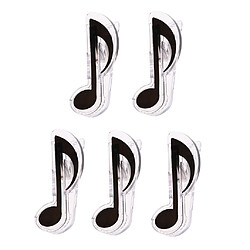 5 pièces en plastique musique note livre page clip musique support accessoire noir pas cher