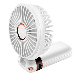 Acheter LinQ Mini Ventilateur Portable Réglable 90° Affichage LED Design Rond Blanc