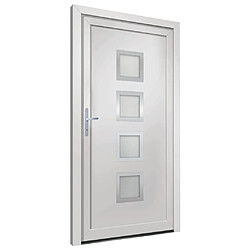 Avis vidaXL Porte d'entrée Blanc 98x208 cm PVC