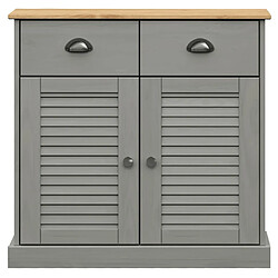 Maison Chic Buffet commode,console avec tiroirs pour rangement VIGO 78x40x75 cm gris bois massif de pin -MN18596 pas cher