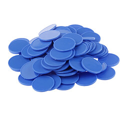 Acheter 100x 25 Mm En Plastique Casino Jetons De Poker Bingo Marqueurs Jeton Jouet Cadeau Bleu