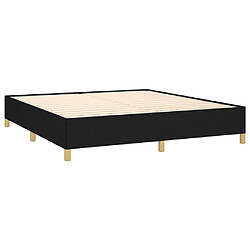 Avis vidaXL Sommier à lattes de lit avec matelas Noir 160x200 cm Tissu