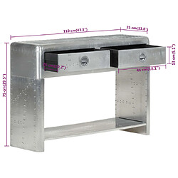 vidaXL Buffet de style aviation 110x35x75 cm Métal pas cher