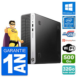 PC HP ProDesk 400 G4 SFF Intel G4400 RAM 32Go Disque Dur 500Go Windows 10 Wifi · Occasion 