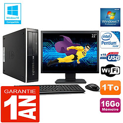 PC HP Compaq 8300 SFF Intel G850 Ram 16Go Disque 1 To Wifi W7 Ecran 22" · Occasion 