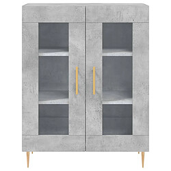 Maison Chic Buffet,Meuble de Rangement,commode pour salon,Cuisine gris béton 69,5x34x90 cm bois d'ingénierie -MN10491 pas cher