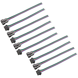 10 Pièces JST SM 5 Broches LED Connecteur Mâle et Femelle SM Câble Adaptateur 150mm 20AWG