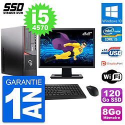 PC Fujitsu E920 DT Ecran 22" Intel i5-4570 RAM 8Go SSD 120Go Windows 10 Wifi - Occasion