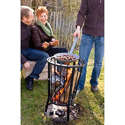barbecook Brasero rond grillagé diamètre 40cm Modern Ronda Acier laqué noir