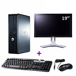 Lot PC DELL Optiplex 380 DT Core 2 Duo E7500 2,93Ghz 4Go 250Go W7 pro + Ecran 19 - Occasion