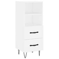 Maison Chic Buffet,Meuble de Rangement,commode pour salon,Cuisine blanc 34,5x34x90 cm bois d'ingénierie -MN50761