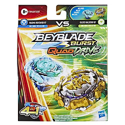 Pack de 2 toupies Beyblade Burst QuadDrive Gilded Balderov B7 Magma Roktavor R7 