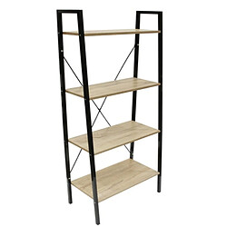 The Home Deco Factory Etagère en mélamine et métal - L.60 x H.148 cm - Noir