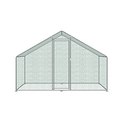 Bcelec RA-322 Poulailler d'extérieur 3x2x2m, enclos grillagé pour poules, volaille, structure en acier galvanisé 25x0.65mm