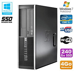 PC HP Elite 8300 SFF Core I5 3470 3.2GHz 4Go 240Go SSD Graveur USB3 Wifi W7 - Occasion