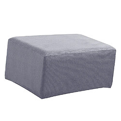 Pouf Stretch Couvre-pouf repose-pieds protège-cache gris