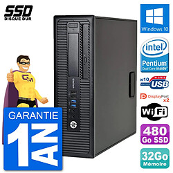 PC HP EliteDesk 800 G1 Intel G3220 RAM 32Go SSD 480Go Windows 10 Wifi · Occasion 